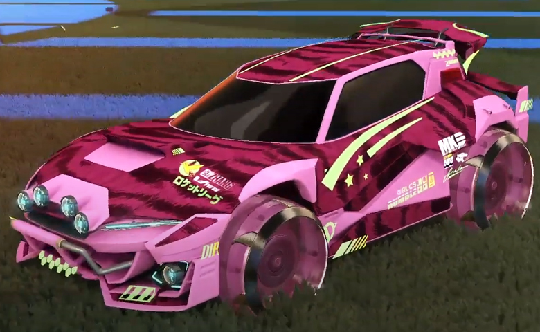 Rocket league Mudcat GXT Pink design with Irradiator,Tora