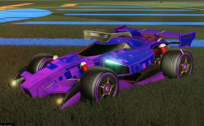 Rocket league Animus GP Purple design with SLK,Parallax,Robo-Visor