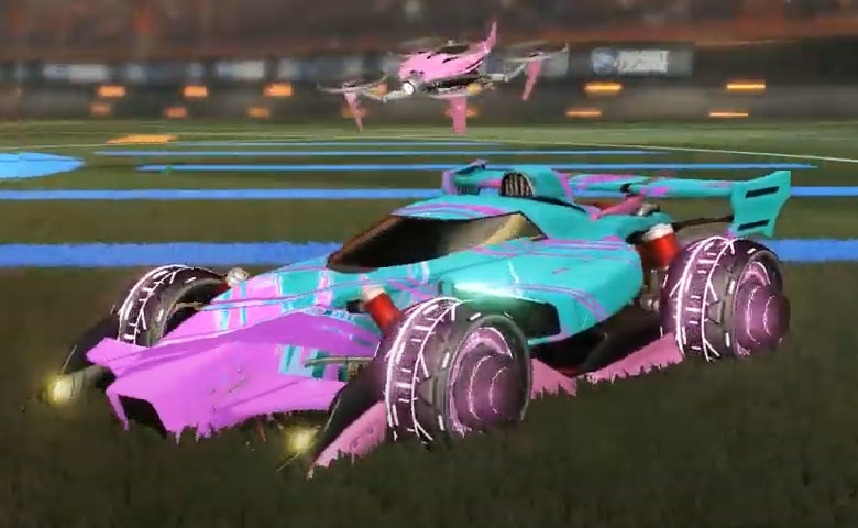 Rocket league Animus GP Pink design with Capacitor IV,Slipstream,Drone III