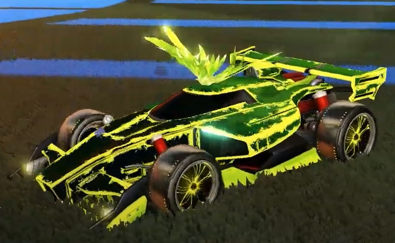 Rocket league Animus GP Lime design with Plasmatic,Heatwave,Phoenix Wings III