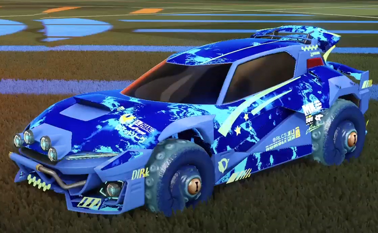 Rocket league Mudcat GXT Cobalt design with Cephalo,Fire God