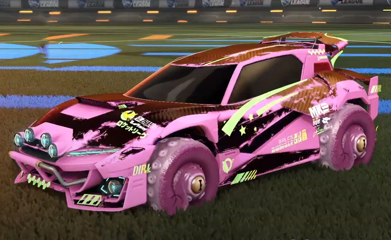 Rocket league Mudcat GXT Pink design with Cephalo,Heatwave