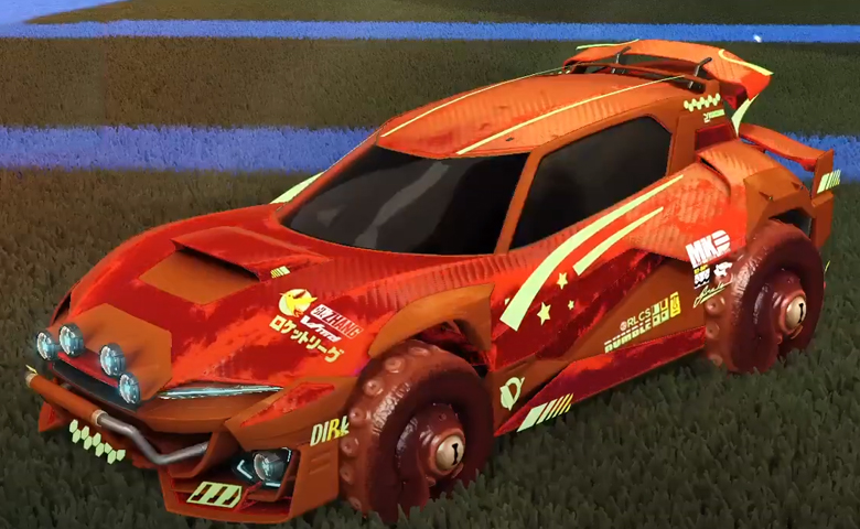 Rocket league Mudcat GXT Burnt Sienna design with Cephalo,Heatwave