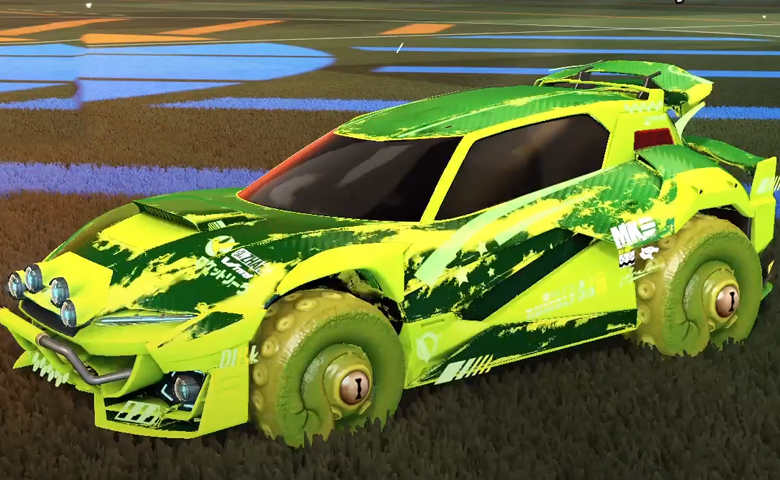 Rocket league Mudcat GXT Lime design with Cephalo,Heatwave