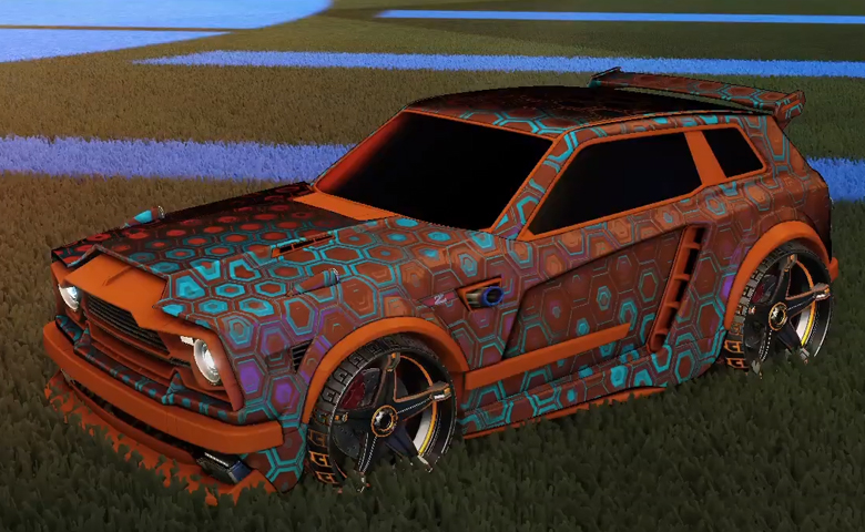 Rocket league Fennec Burnt Sienna design with Stella,Hexed