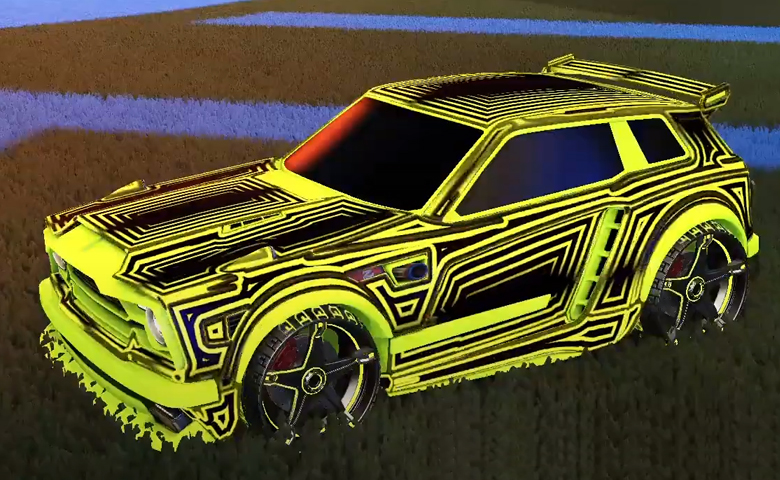 Rocket league Fennec Lime design with Stella,Labyrinth