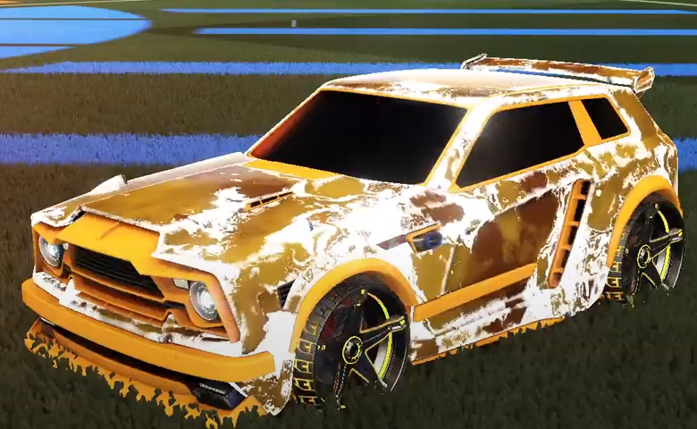 Rocket league Fennec Orange design with Stella,Fire God