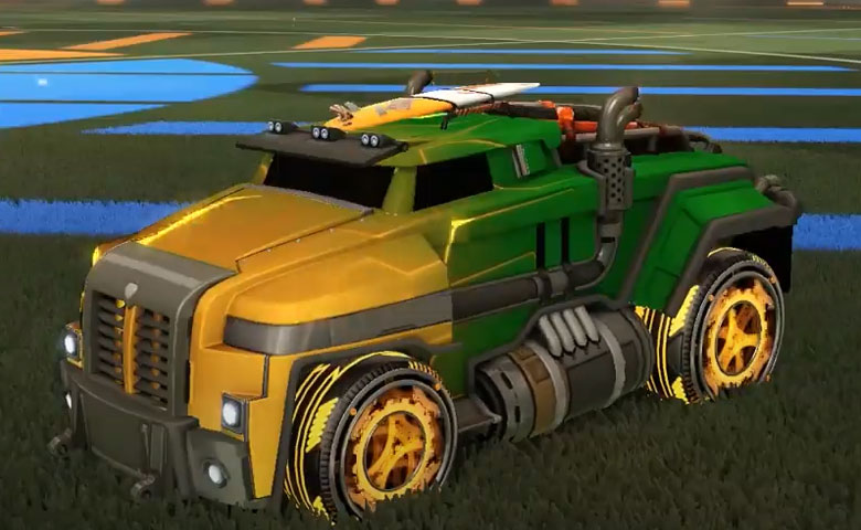 Rocket league Road Hog XL design with Sprocket,Mainframe,Surfboard