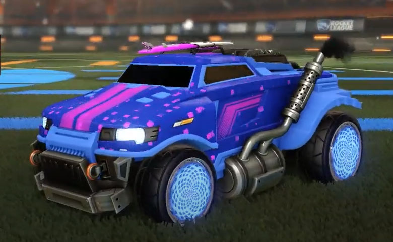 Rocket league Road Hog Cobalt design with Zomba,Carbonated,Surfboard