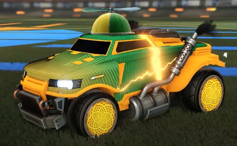 Rocket league Road Hog Orange design with Zomba,Future Shock,Propellerhead