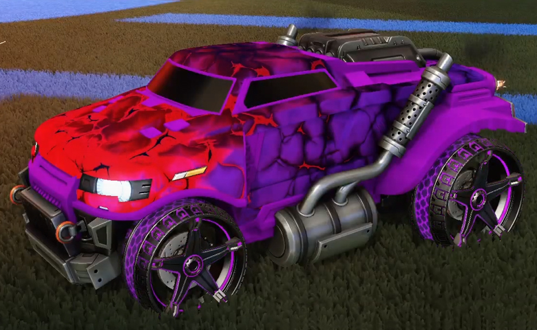 Rocket league Road Hog Purple design with Low-Poly,Parallax