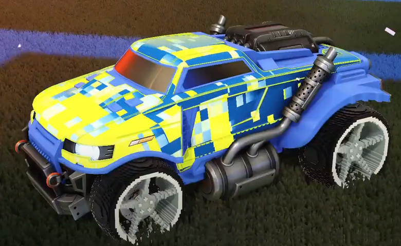 Rocket league Road Hog Cobalt design with Low-Poly,Parallax