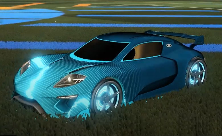 Rocket league Jager 619 RS Sky Blue design with Gripstride HX,Future Shock