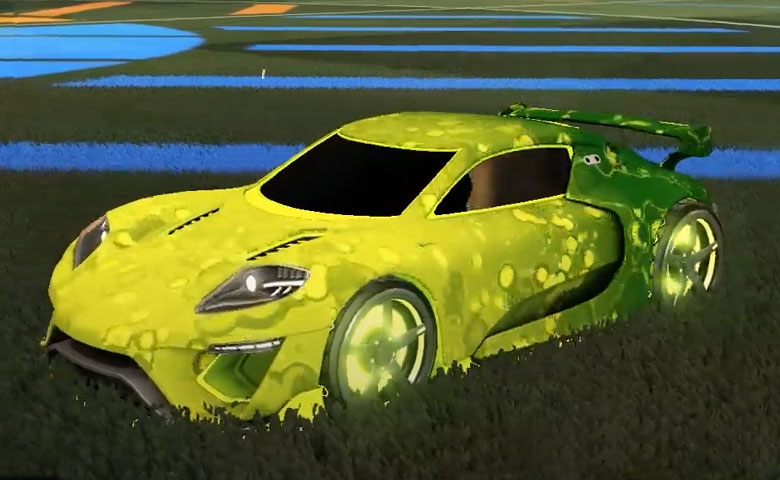 Rocket league Jager 619 RS Lime design with Gripstride HX,Bubbly