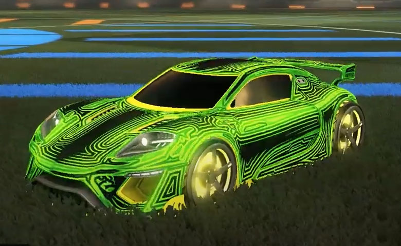 Rocket league Jager 619 RS Saffron design with Gripstride HX,Labyrinth