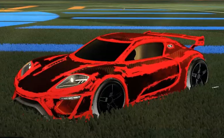 Rocket league Jager 619 RS Crimson design with Gripstride HX,Heatwave