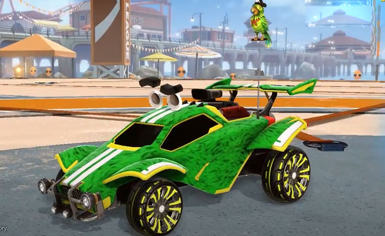 Rocket league Octane Saffron design with Thread-X2,Parrot,Stripes,Hustle Brows