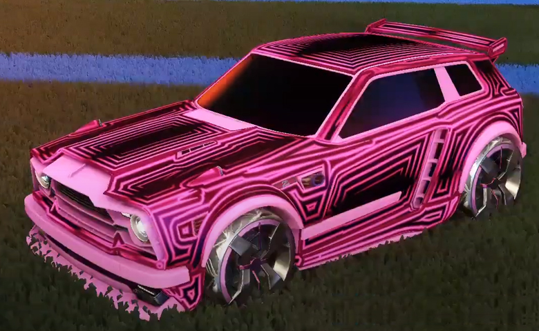 Rocket league Fennec Pink design with Blender,Labyrinth