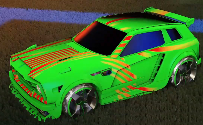 Rocket league Fennec Forest Green design with Blender,Streamline