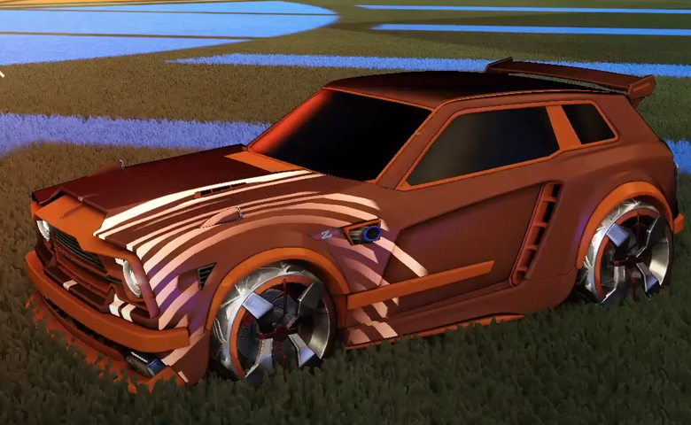 Rocket league Fennec Burnt Sienna design with Blender,Streamline