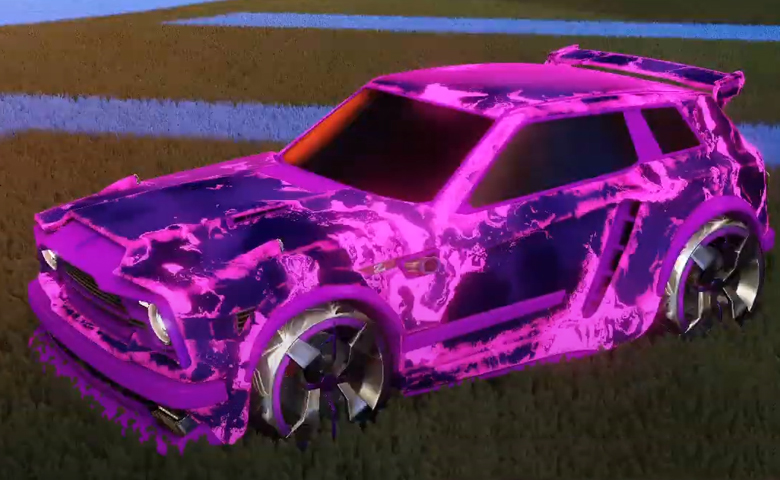 Rocket league Fennec Purple design with Blender,Fire God