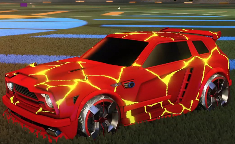 Rocket league Fennec Crimson design with Blender,Magma