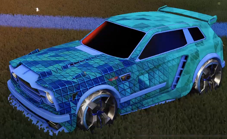 Rocket league Fennec Cobalt design with Blender,Trigon