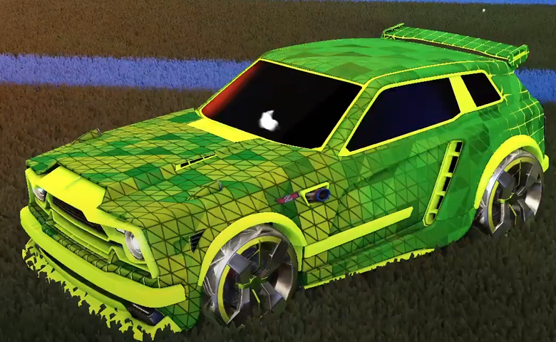 Rocket league Fennec Lime design with Blender,Trigon