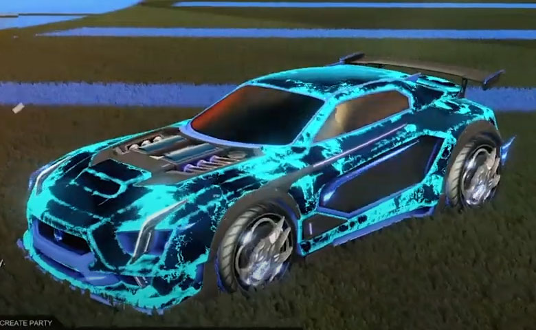 Rocket league Maverick GXT Cobalt design with Draco,Fire God