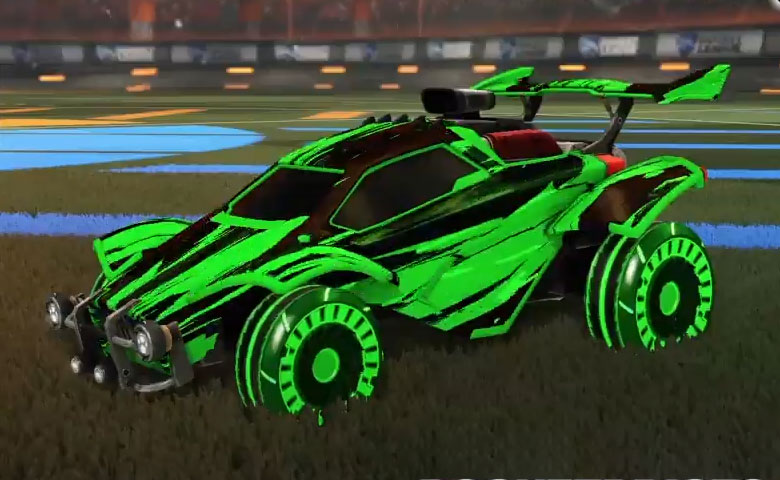 Rocket league Octane Forest Green design with Asik,Streak Wave