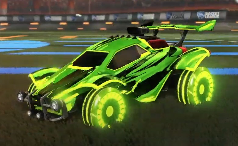 Rocket league Octane Lime design with Asik,Streak Wave