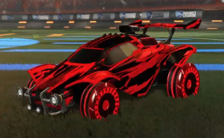 Rocket league Octane Crimson design with Asik,Streak Wave