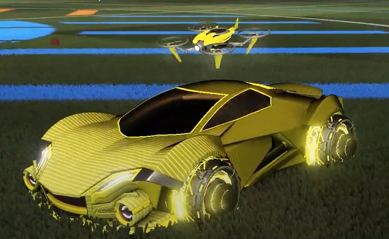 Rocket league Werewolf Saffron design with Capacitor IV,Future Shock,Drone III