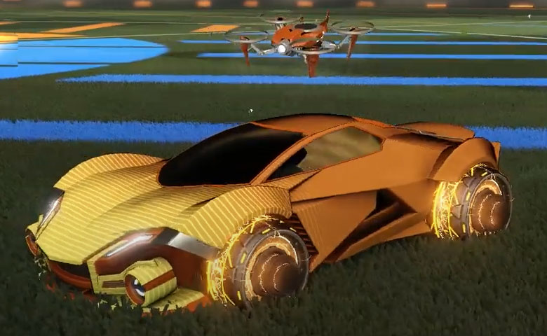 Rocket league Werewolf Burnt Sienna design with Capacitor IV,Future Shock,Drone III