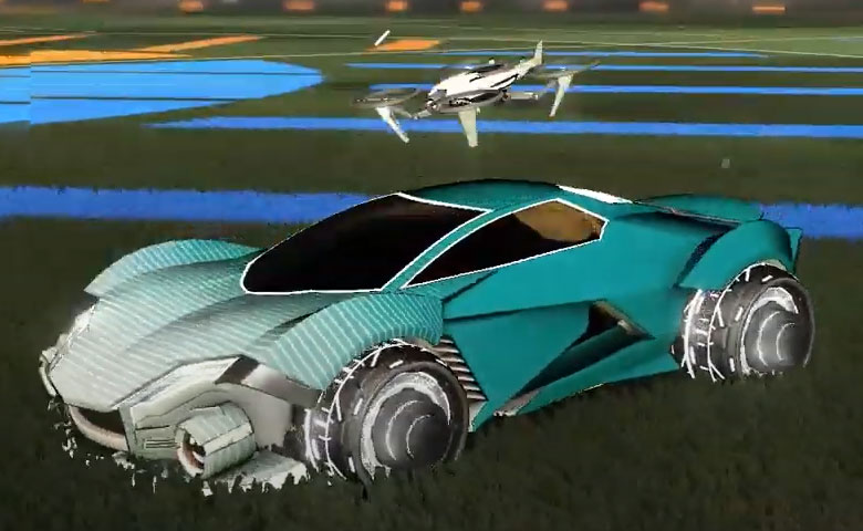 Rocket league Werewolf Titanium White design with Capacitor IV,Future Shock,Drone III