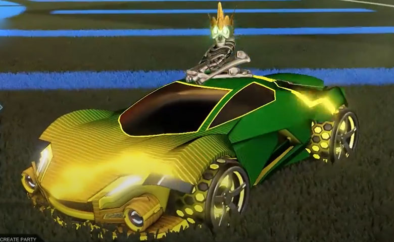 Rocket league Werewolf Saffron design with Gripstride HX,Future Shock,Bong King