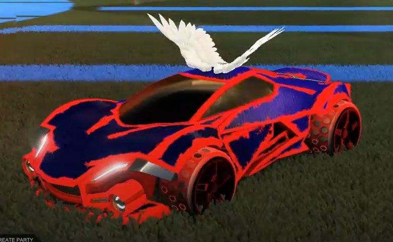 Rocket league Werewolf Crimson design with Gripstride HX,Heatwave,Angel Wings