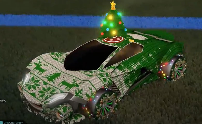 Rocket league Werewolf Grey design with Christmas Wreath,Winter Storm,Cold Sweater,Christmas Tree