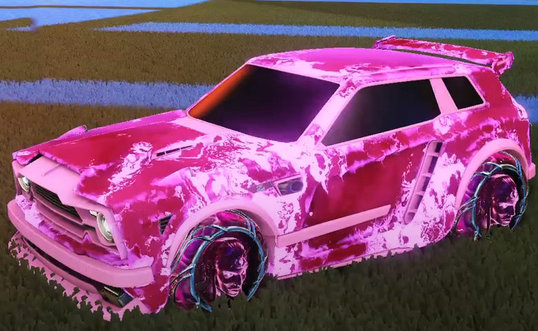 Rocket league Fennec Pink design with Ved-ava II,Fire God