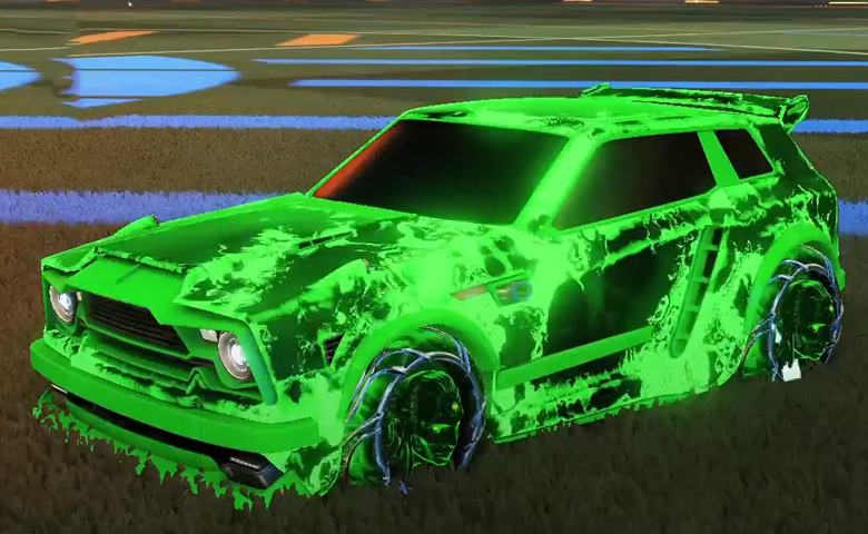 Rocket league Fennec Forest Green design with Ved-ava II,Fire God