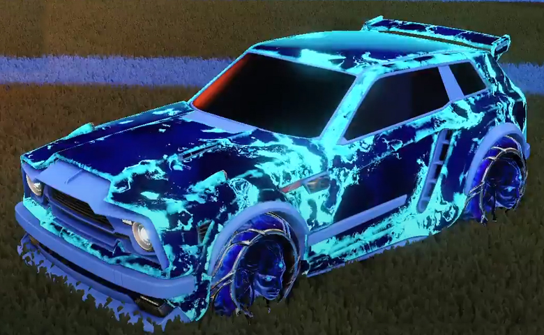 Rocket league Fennec Cobalt design with Ved-ava II,Fire God