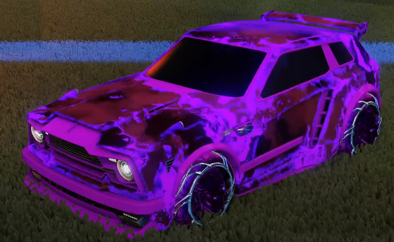 Rocket league Fennec Purple design with Ved-ava II,Fire God