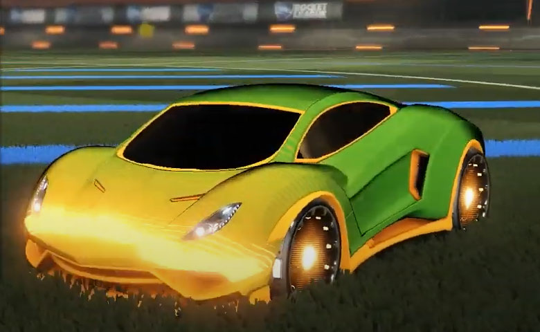 Rocket league Endo Orange design with Reactor,Future Shock