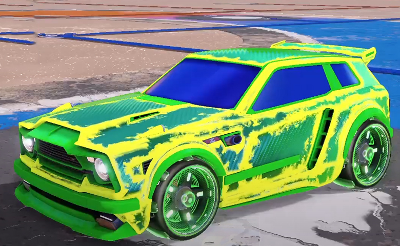 Rocket league Fennec Forest Green design with Zefram,Heatwave