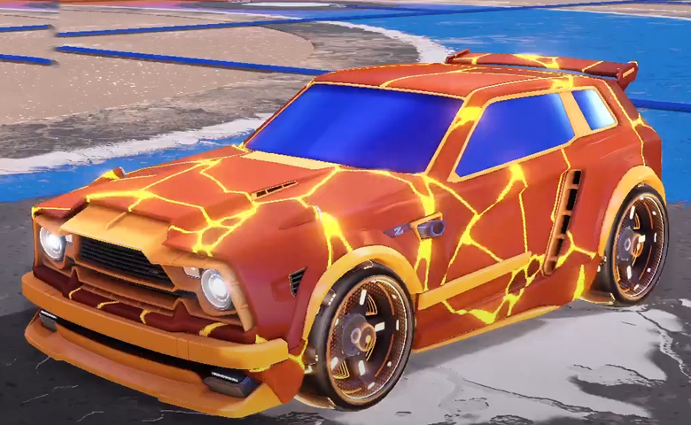 Rocket league Fennec Orange design with Zefram,Magma