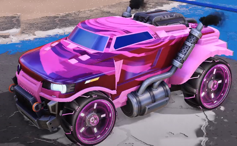 Rocket league Road Hog Pink design with Zefram,Storm Watch