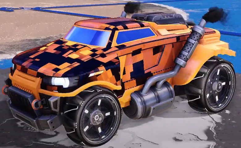 Rocket league Road Hog Orange design with Zefram,Parallax