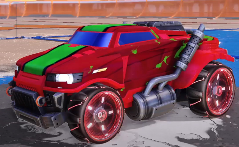 Rocket league Road Hog Crimson design with Zefram,Spectre