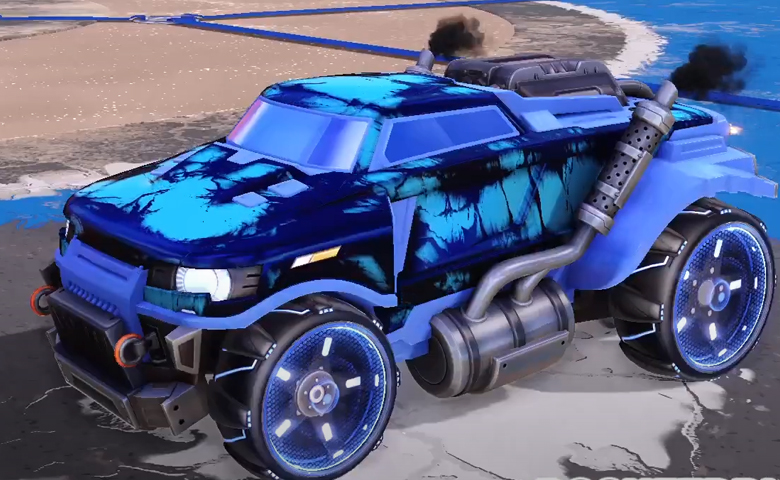 Rocket league Road Hog Cobalt design with Zefram,Biomass