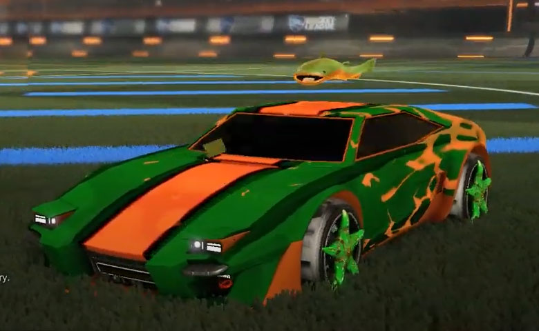 Rocket league Imperator DT5 Burnt Sienna design with Asterias,Spectre,Catfish